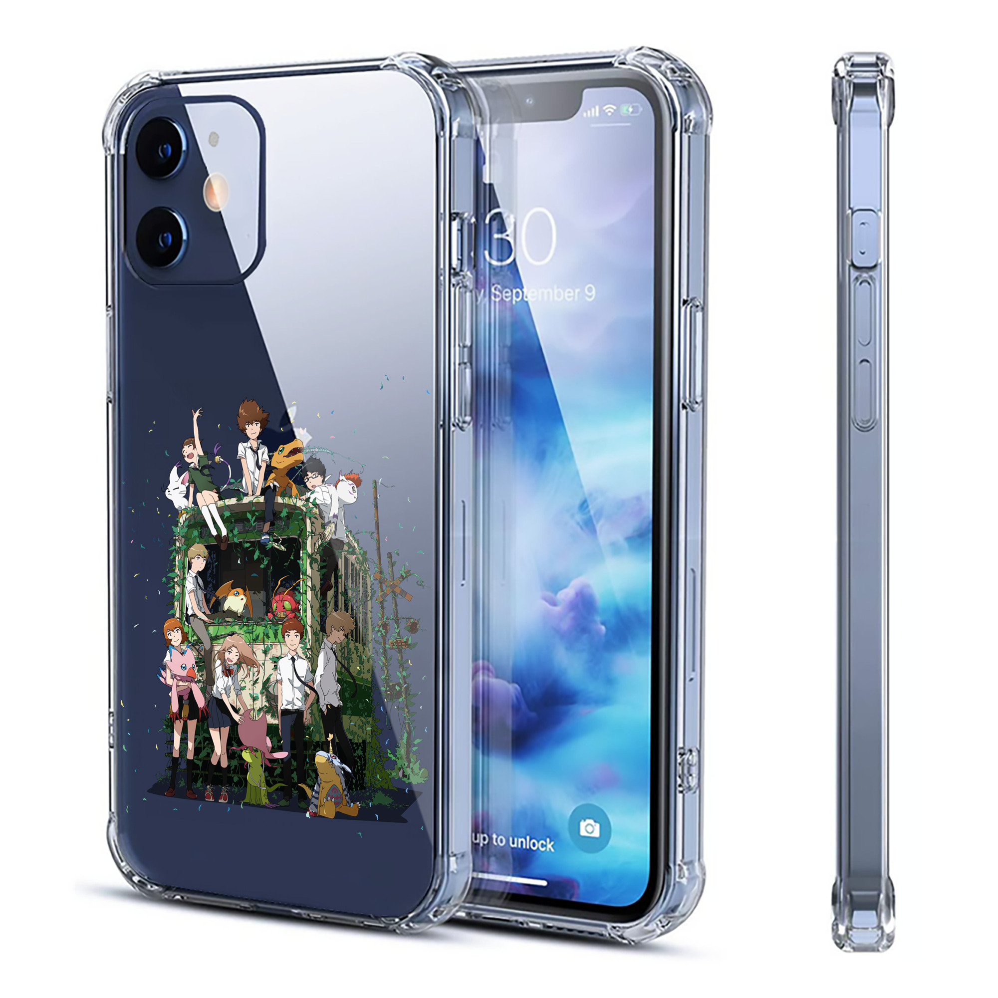 （画像用） Digimon デジタルモンスター/デジモン 【iPhone 12シリーズ対応】透明スマホケース（クリアソフトケース）